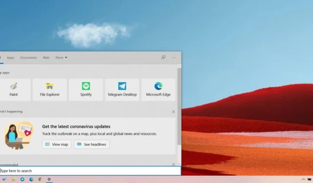 Windows 10 pusht Microsoft Edge via een nieuwe ‘productiviteit’-banner in Windows Search