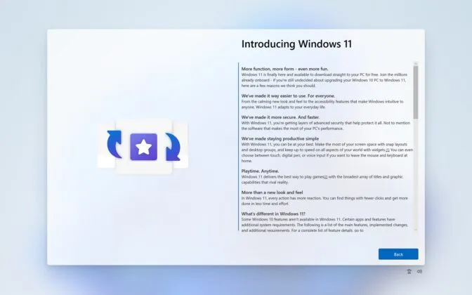 Ventana emergente de actualización de Windows 11 dos