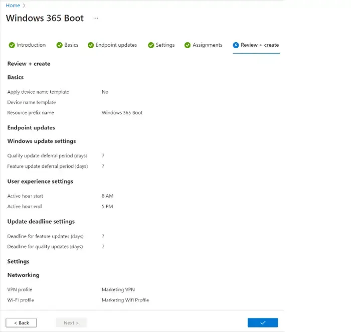 Windows 365 Review-Erstellungsseite