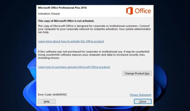 0x4004F00C: So beheben Sie diesen Microsoft Office-Fehler