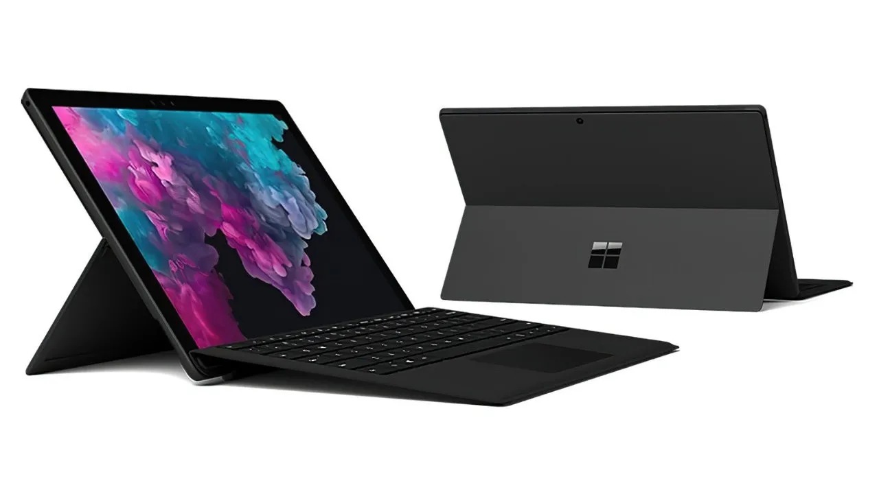 Ein schwarzes Surface Pro 6