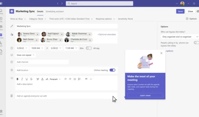 Microsoft 365 Insider können jetzt Notizen zu gemeinsamen Besprechungen in Teams-Besprechungen einsehen