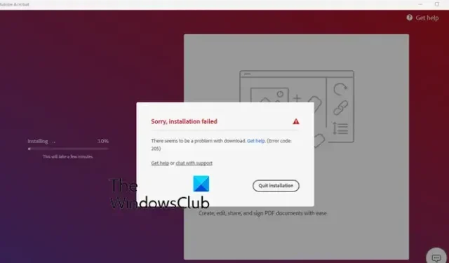 Windows PC 上の Adob​​e Creative Cloud エラー 205、206、および 403 を修正する