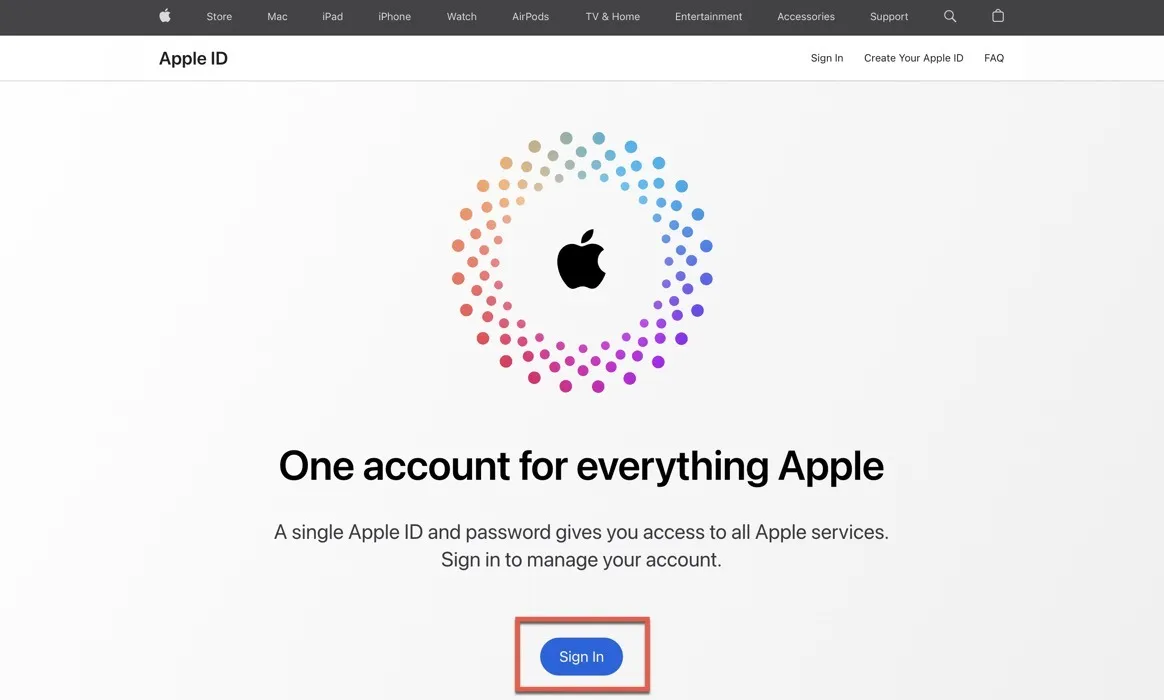 Connexion à l'identifiant Apple