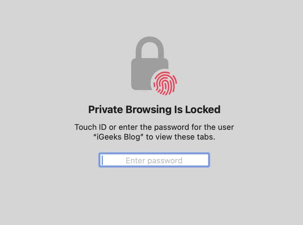 Vergrendel automatisch uw privé-browservenster
