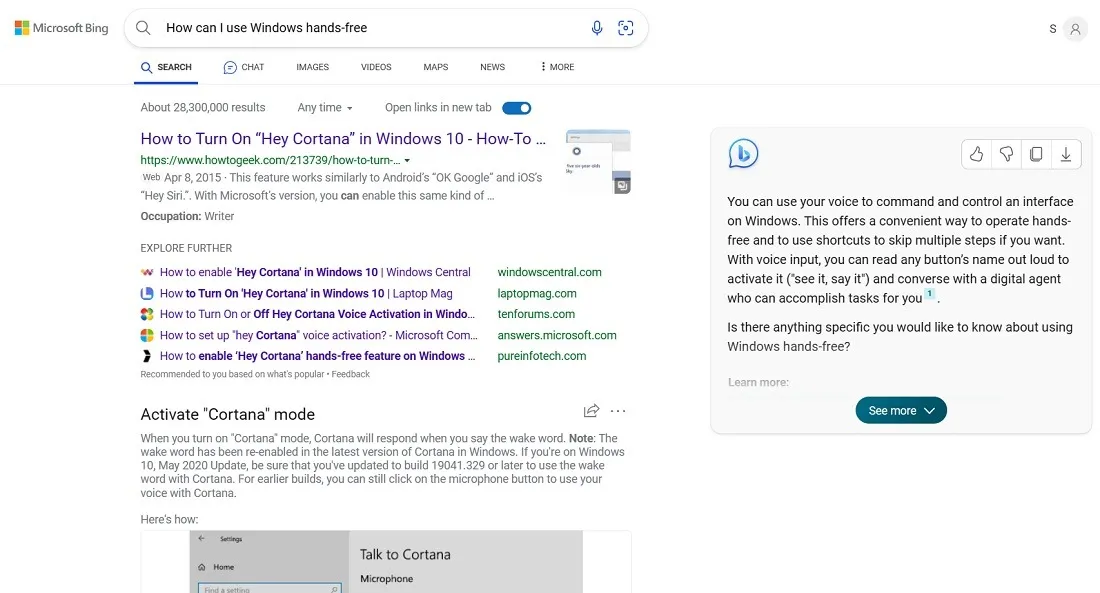 Otwórz wyniki wyszukiwania Bing w przeglądarce Edge z pola wyszukiwania systemu Windows 11.