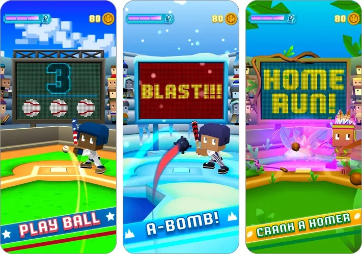 Blocky Baseball najlepsza gra offline na iPhone'a