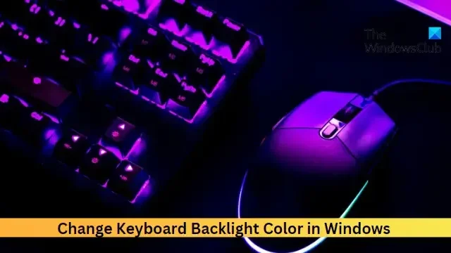 Cómo cambiar el color de la luz de fondo del teclado en Windows 11/10