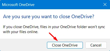 Feche o OneDrive no Windows 11