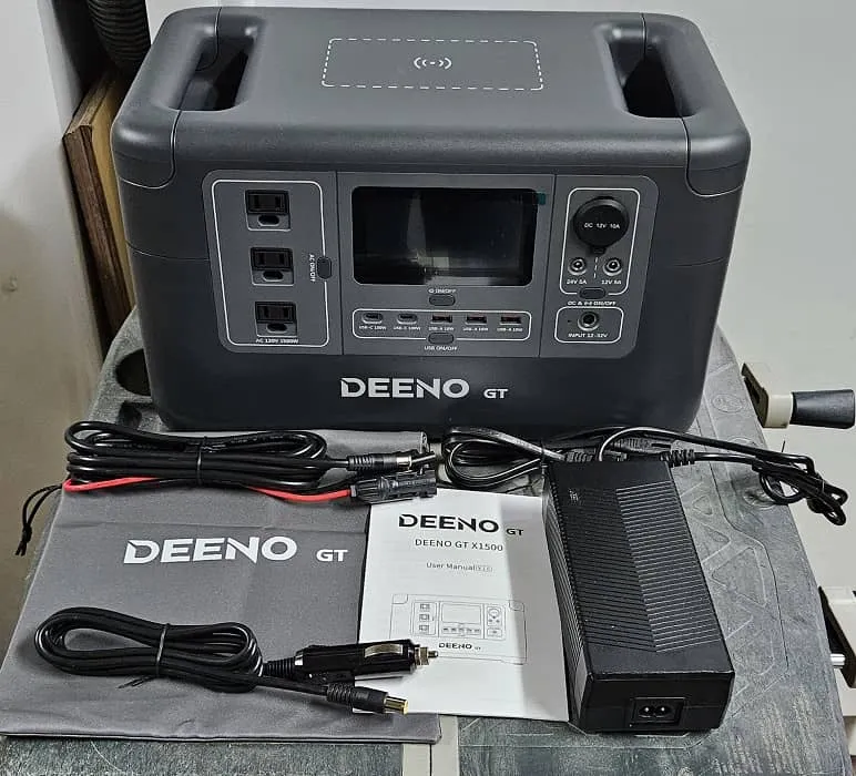 Deeno X1500 ポータブル パワー ステーション レビュー ボックス