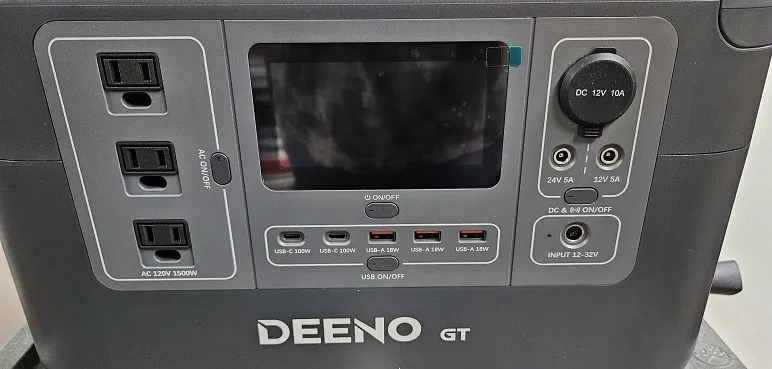 Deeno X1500 ポータブル パワー ステーションのレビュー ポート