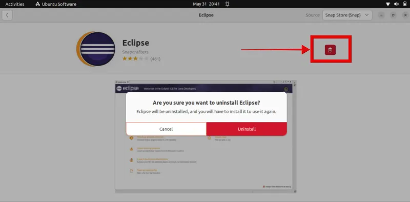 卸載 Eclipse IDE