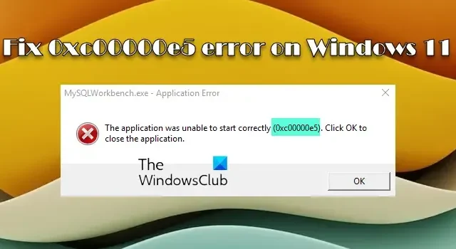 Beheben Sie den Fehler 0xc00000e5 unter Windows 11