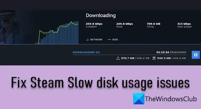 Risolvi i problemi di utilizzo del disco lento di Steam