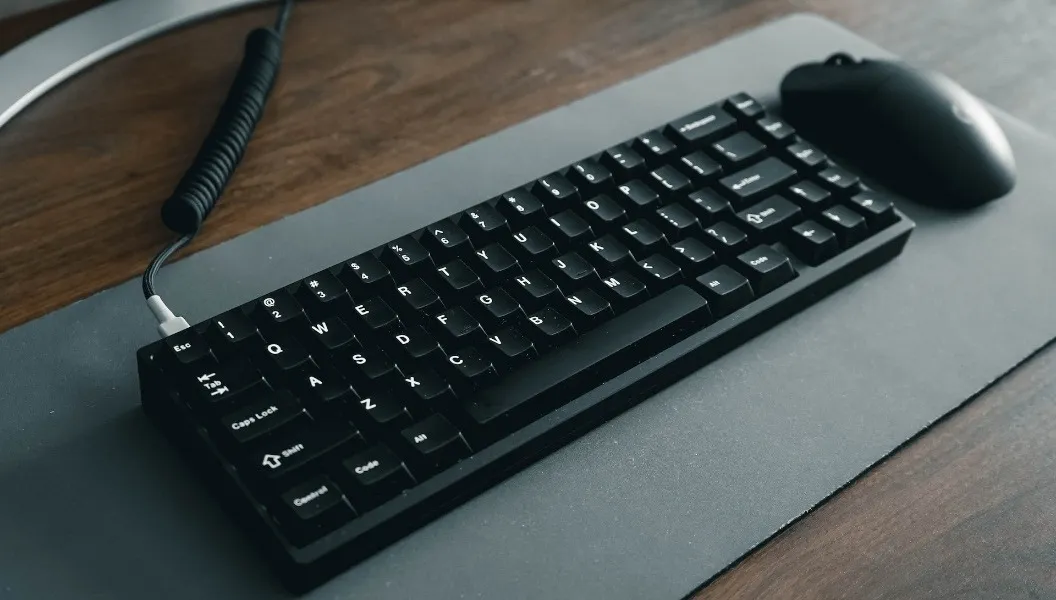 Vista de teclado y ratón.