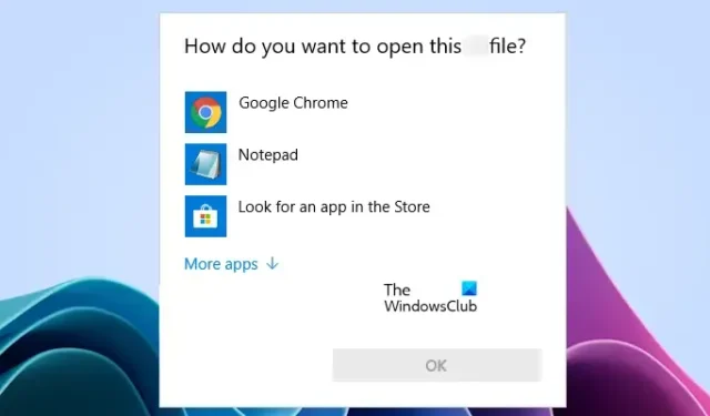 Comment voulez-vous ouvrir ce fichier continue d’apparaître dans Windows 11/10