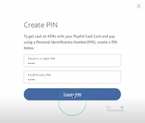 Comment activer PayPal Cash sur MasterCard - Créer un code PIN