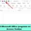 Cómo agregar programas de Office a la barra de herramientas de acceso rápido