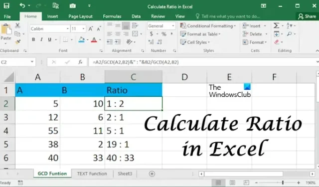 如何在 Excel 中計算比率