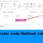 Como codificar por cores o calendário do Outlook
