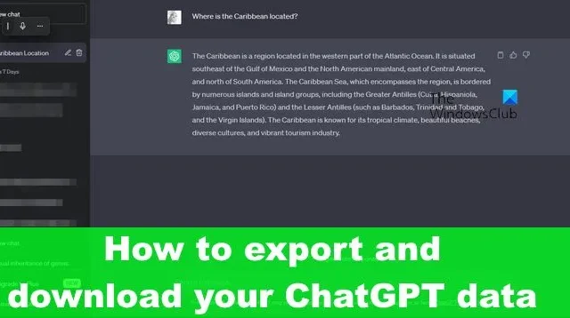 Come esportare e scaricare i tuoi dati ChatGPT