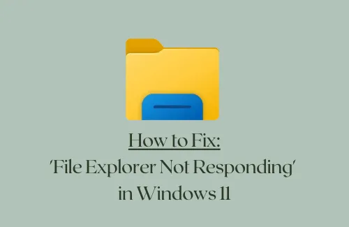 Windows 11에서 ‘파일 탐색기가 응답하지 않음’을 수정하는 방법