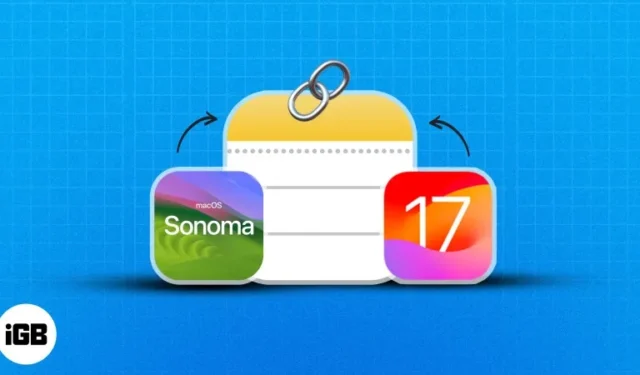Como vincular notas entre si no iOS 17 e macOS Sonoma