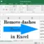 Cómo quitar guiones en Excel