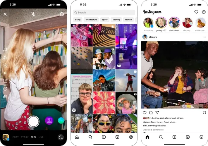 Instagram Reels 최고의 TikTok 대안 앱