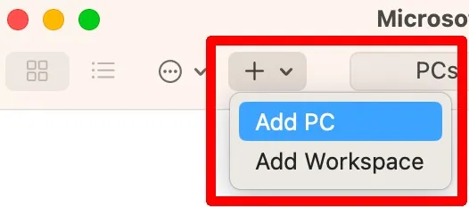 Mac Microsoft Remote Desktop App Ajouter un PC