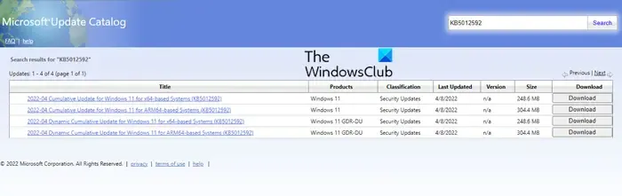 Microsoft Update-catalogus