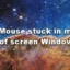 Muis zit vast in het midden van het scherm Windows 11/10