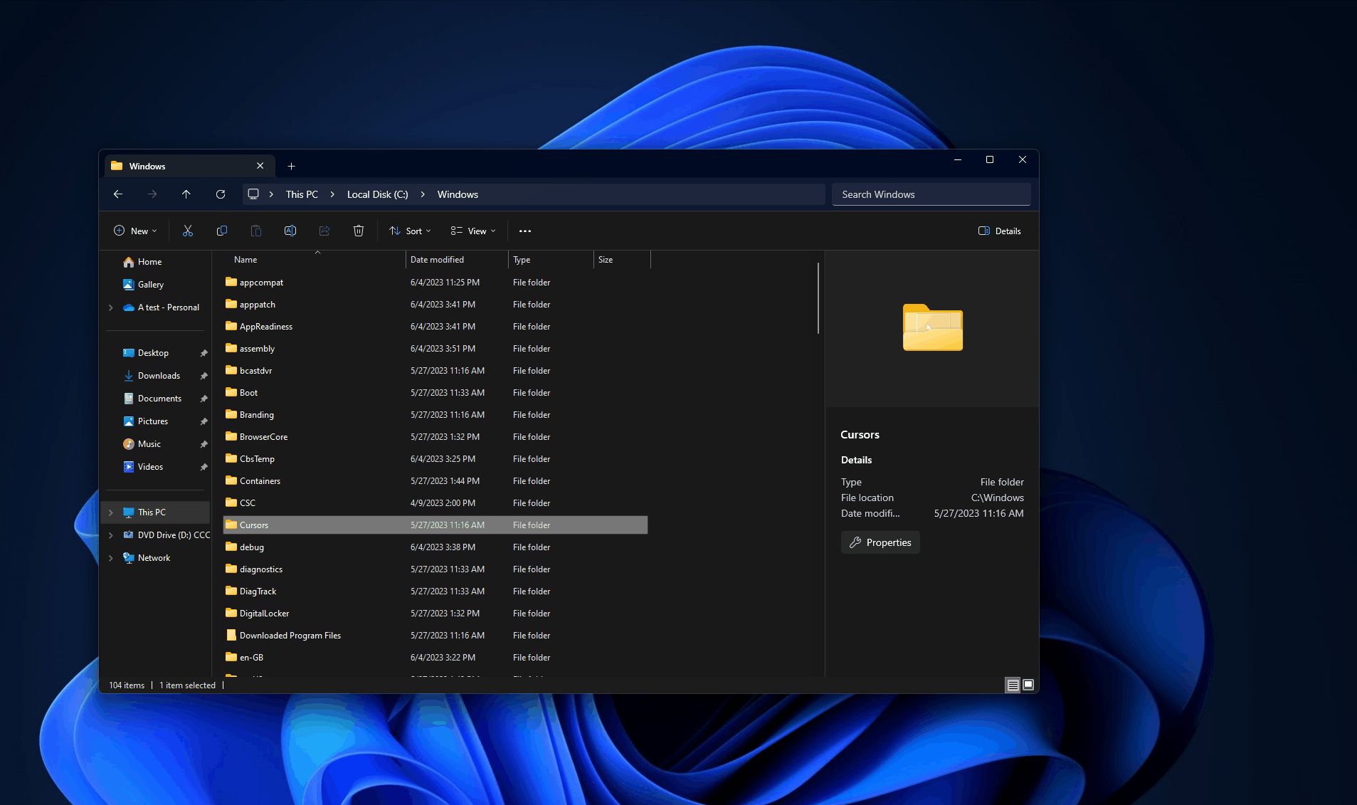 Nieuwe File Explorer-handen