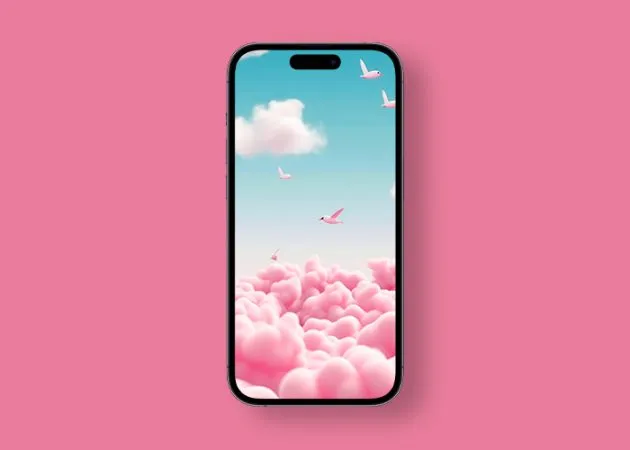 Sfondo iPhone nuvola rosa 