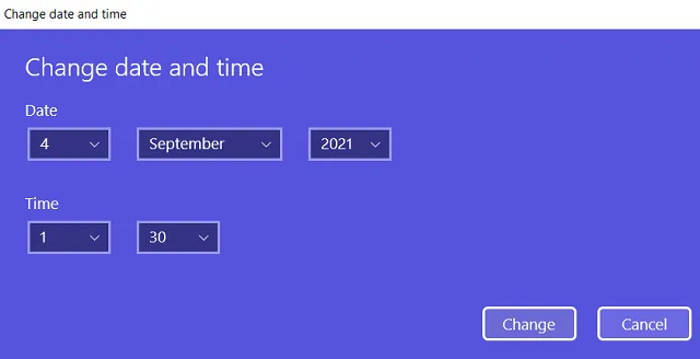 날짜 및 시간 설정 Windows 11