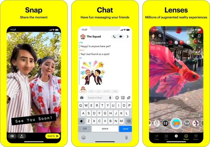 Snapchat melhor aplicativo alternativo do TikTok
