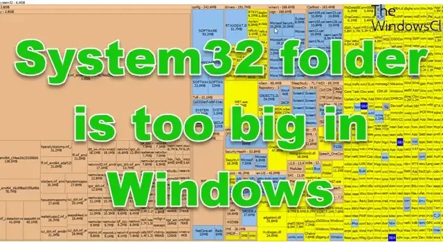 Windows 11/10ではSystem32フォルダーが大きすぎます