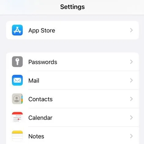 Tocca Password sotto Impostazioni iPhone
