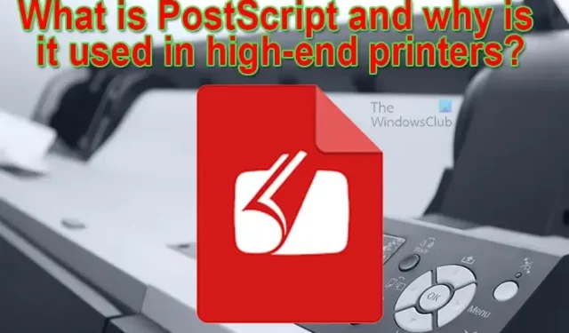 O que é PostScript e por que é usado em impressoras de última geração?