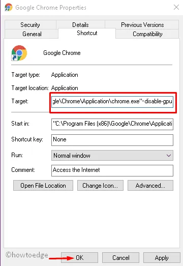 Właściwości Chrome'a