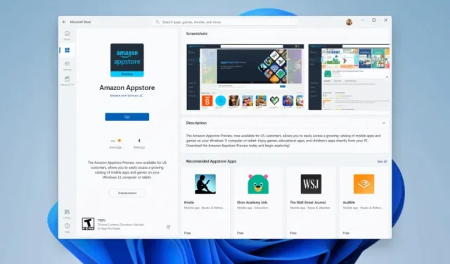 Amazon Appstore su Windows 11 raggiunge la disponibilità generale per gli sviluppatori di app Android