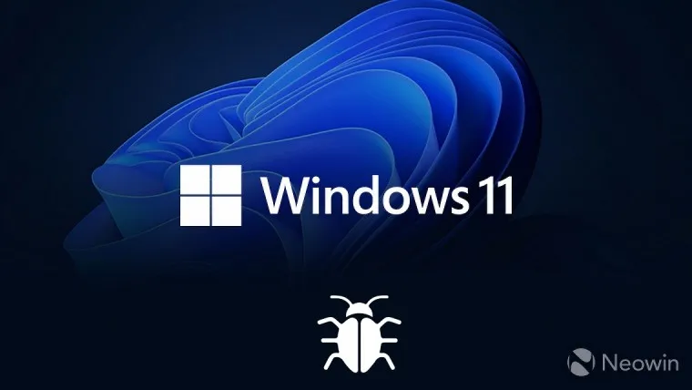 Windows 11-Logo mit einem Fehler