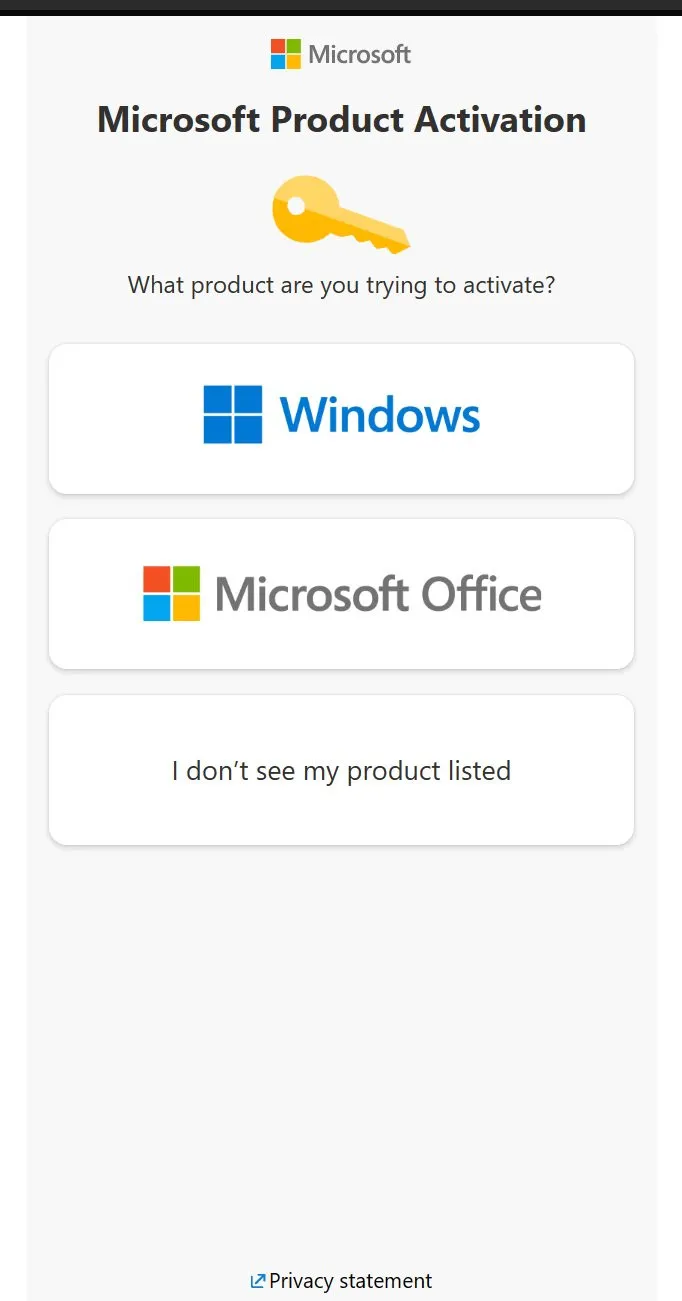 Windows および MS Office アクティベーションの新しい UI デザイン