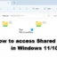 Windows 11/10에서 공유 폴더에 액세스하는 방법