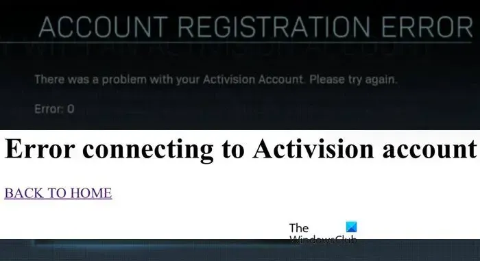 Errore durante la connessione all'account Activision in COD MW