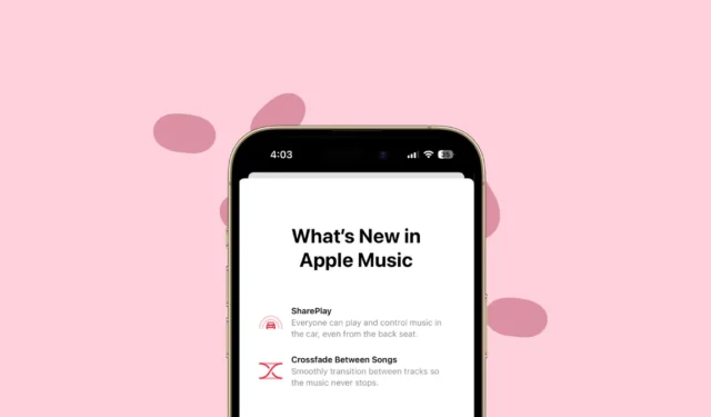iOS 17이 설치된 iPhone의 Apple Music에서 크로스페이드를 활성화하는 방법