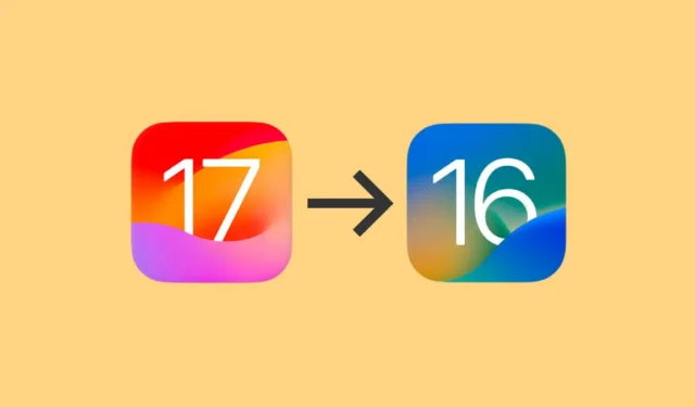 iPhone에서 iOS 17 베타를 iOS 16으로 다운그레이드하는 방법