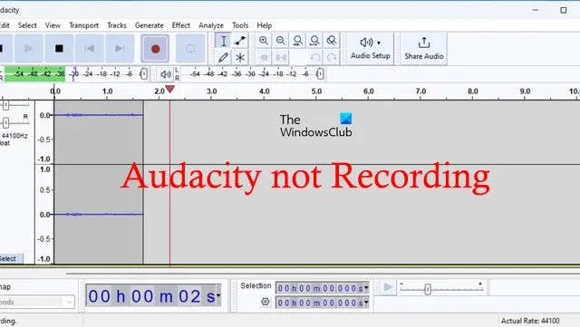 Correction d’Audacity n’enregistrant pas de son sur PC