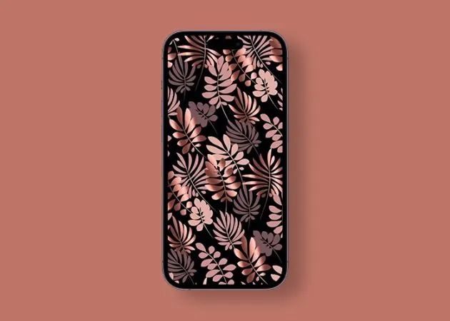 Sfondo nero e oro rosa per iPhone 