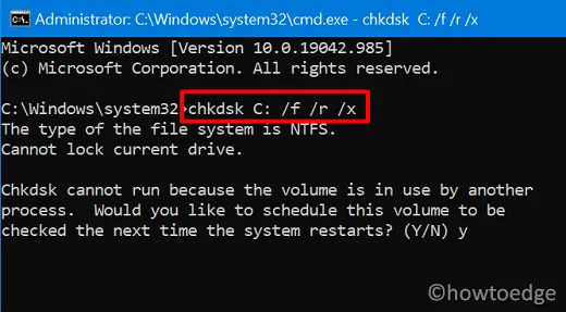 CHKDSK - 更新エラー 0x8024001D